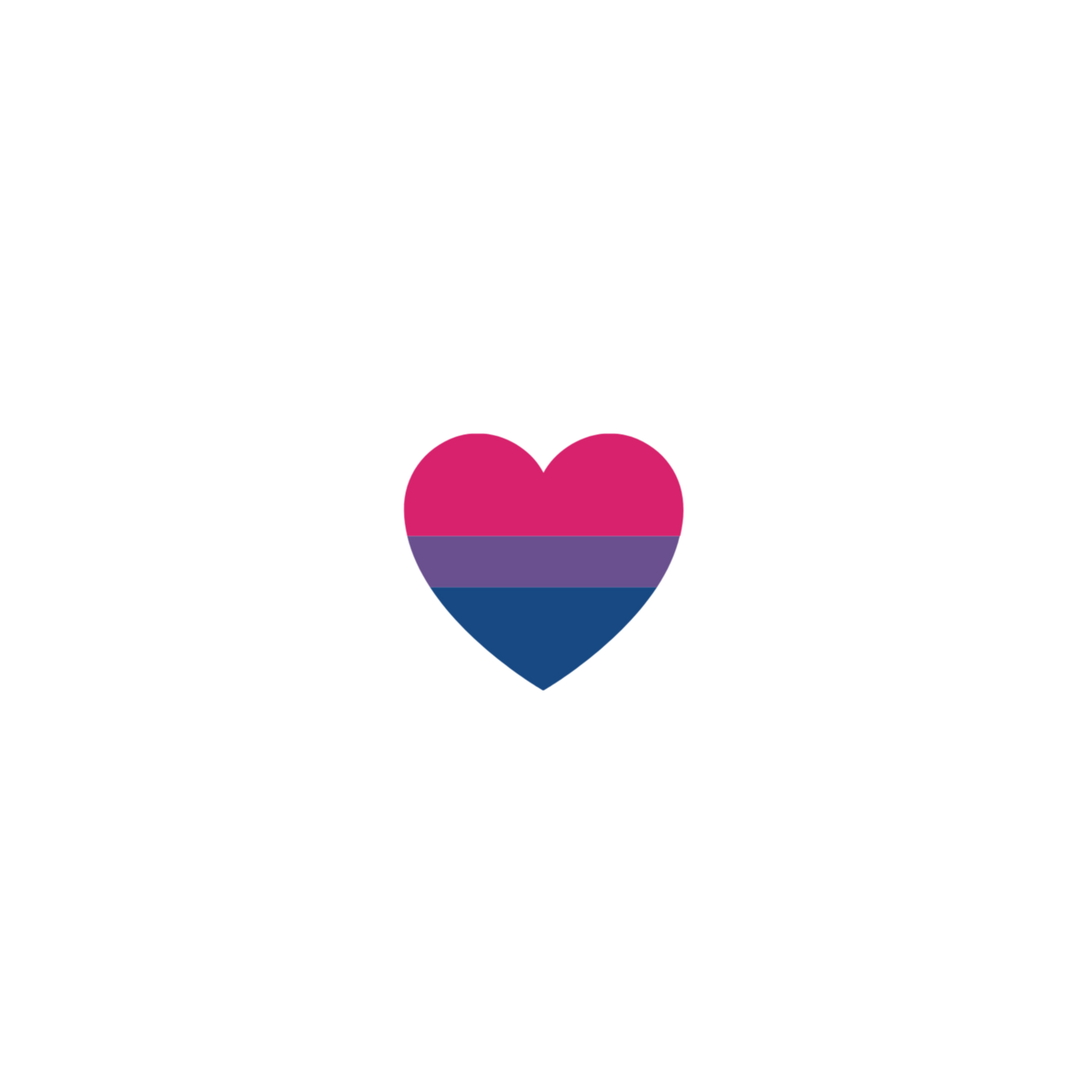 Bisexual Heart Stickers (250 Stickers)