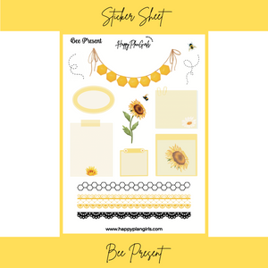 Bee Present Sticker Sheet