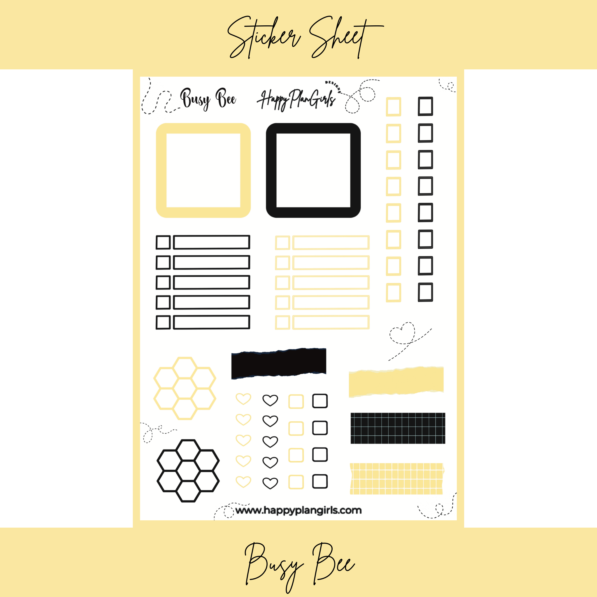 Busy Bee Sticker Sheet