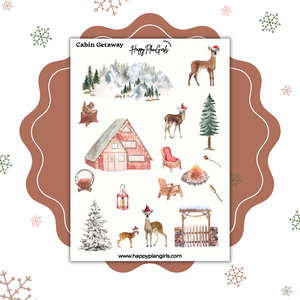 Christmas Cabin Getaway Sticker Sheet
