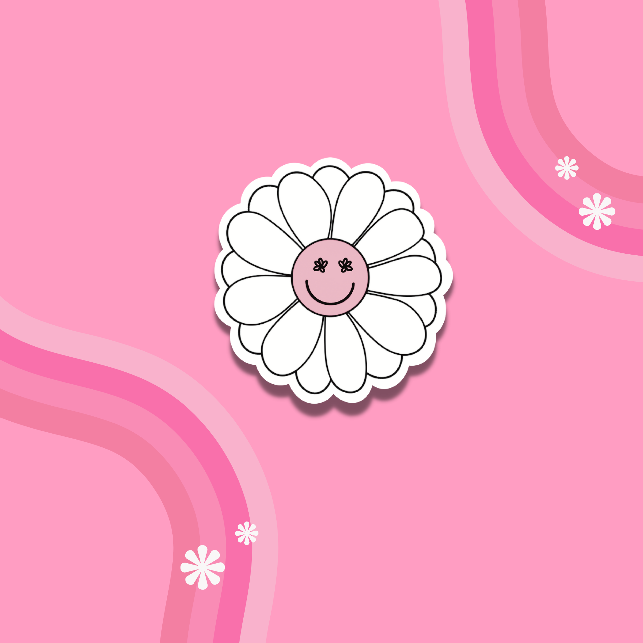 Daisy Flower Sticker