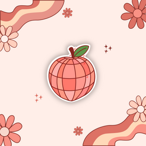 Disco Peach Sticker