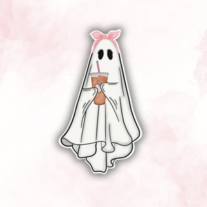 Cute Ghost Iced Coffee Sticker