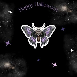 Halloween Butterfly Vinyl Sticker