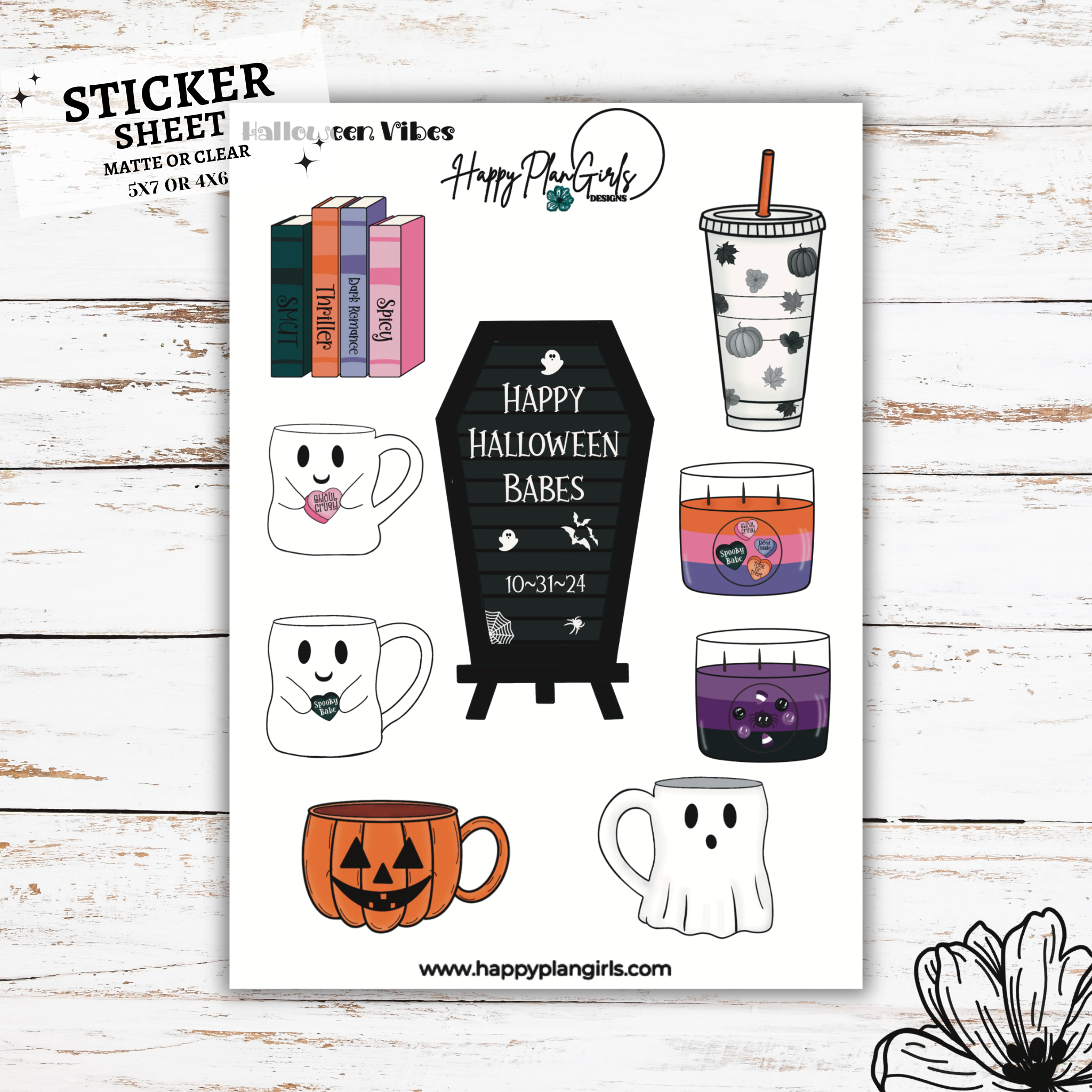 Halloween Vibes Planner Sticker Sheet