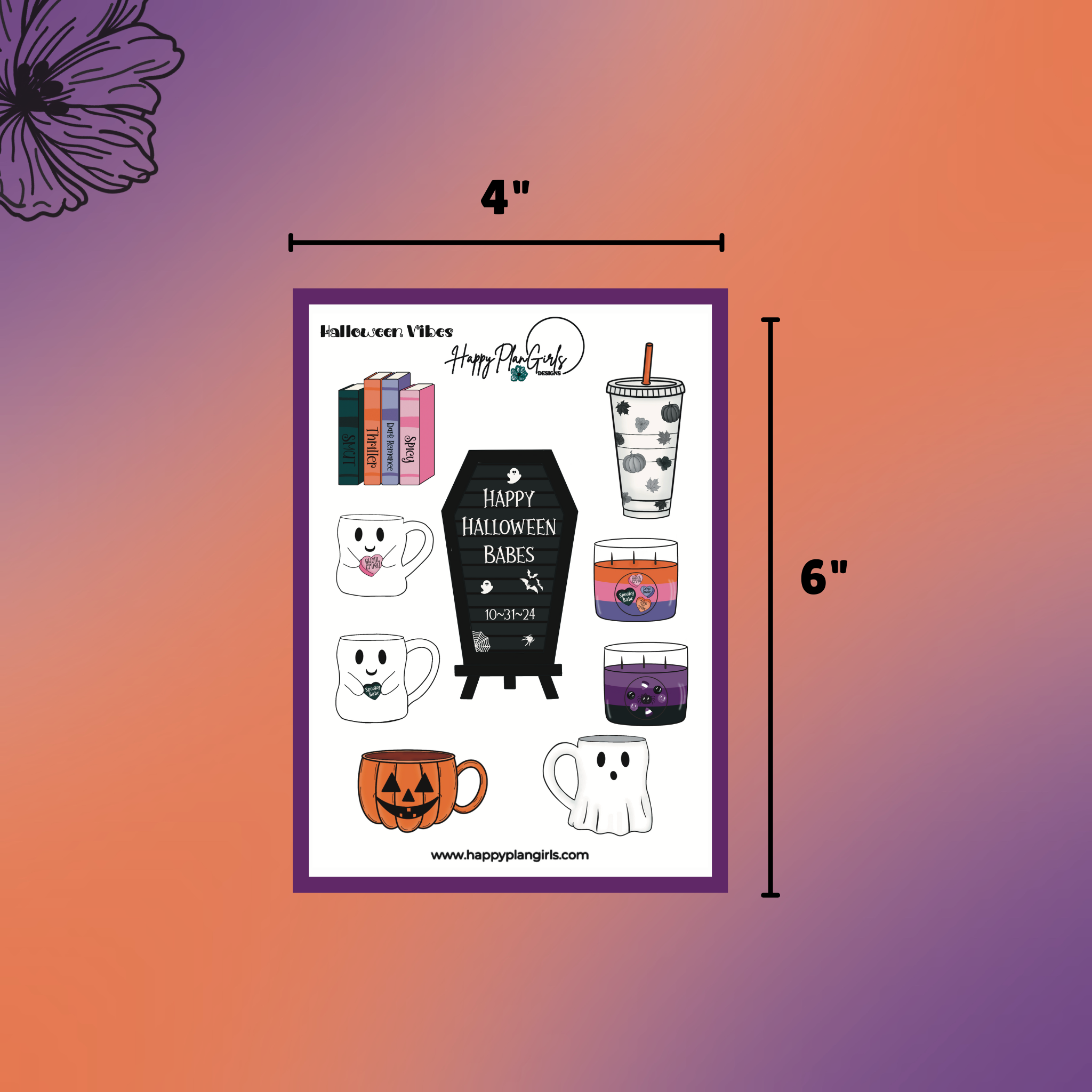 Halloween Vibes Planner Sticker Sheet