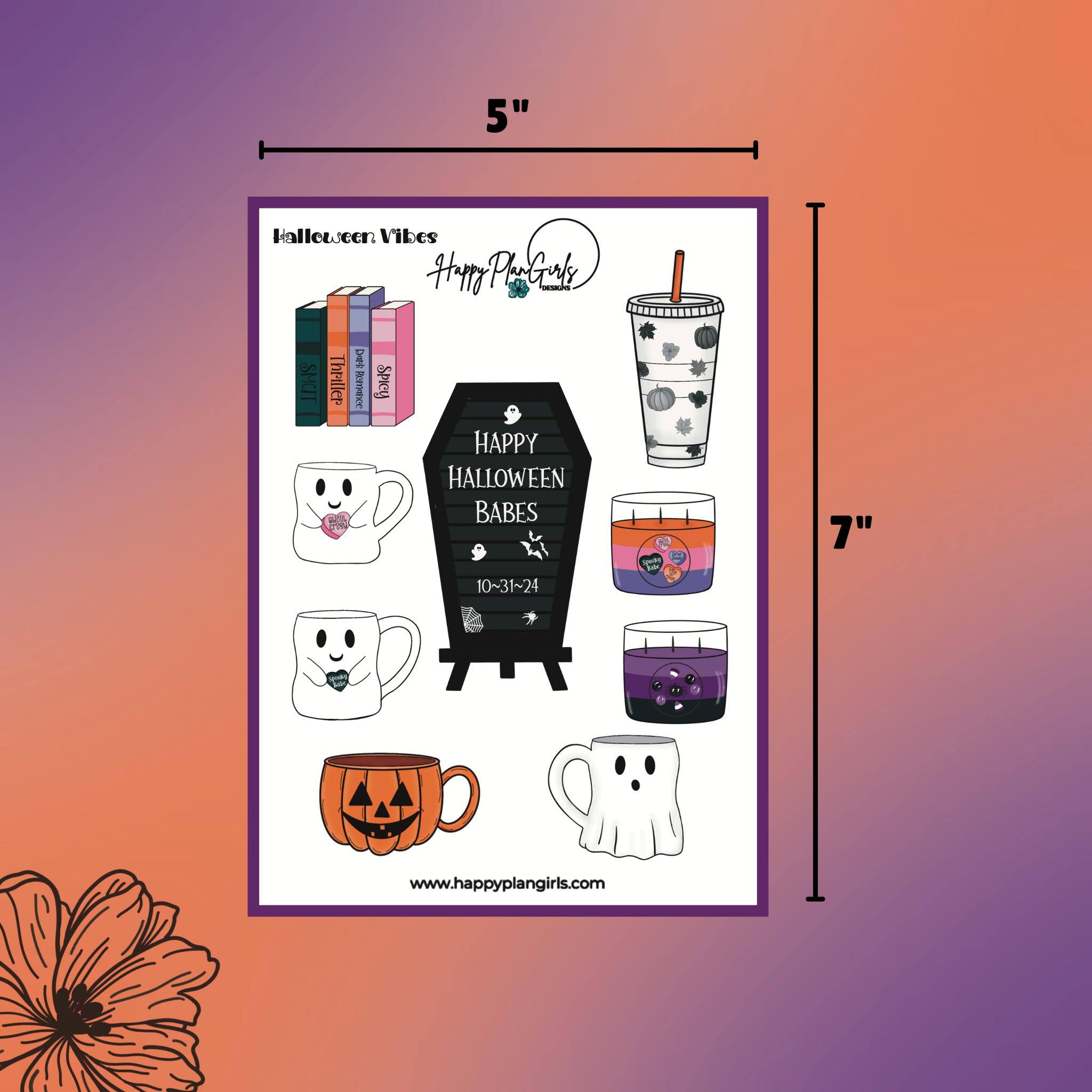 Halloween Vibes Planner Sticker Sheet