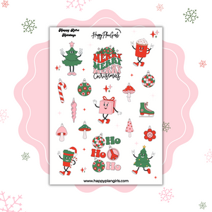 Happy Retro Holidays Sticker Sheet