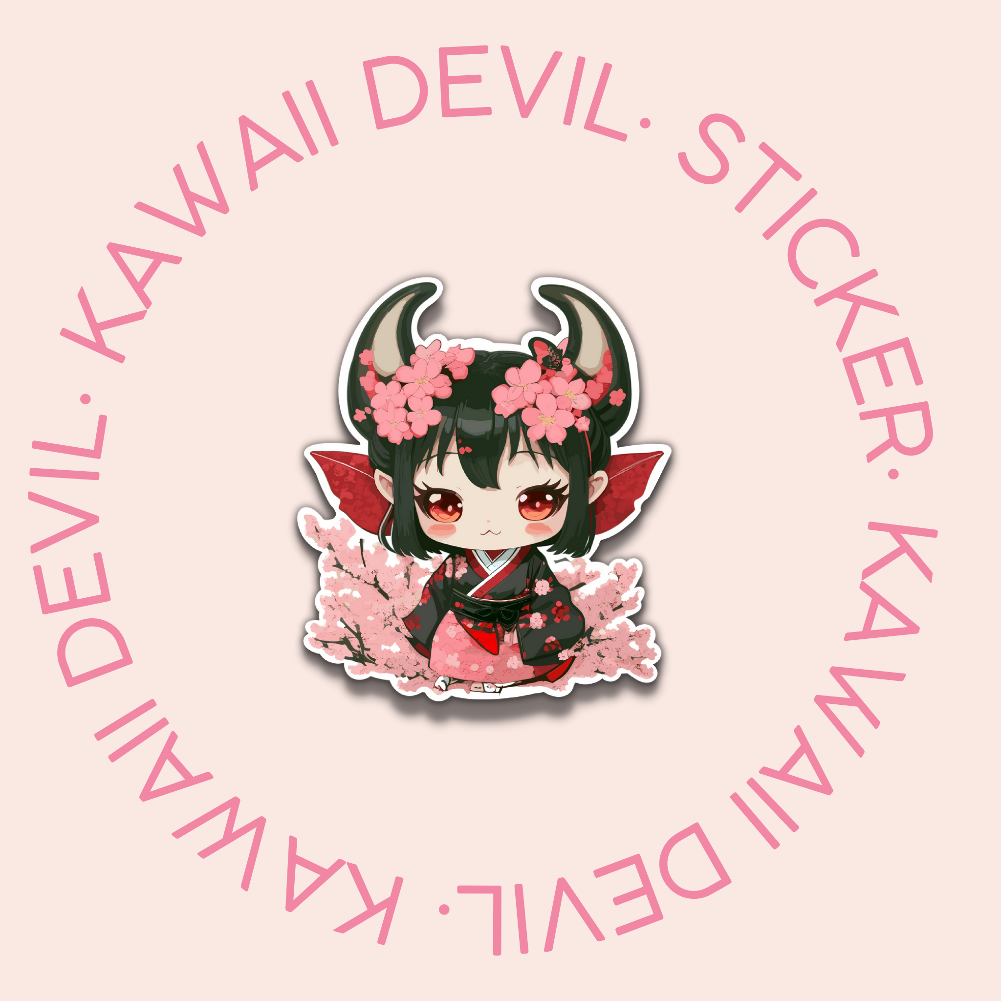 Japanese Kawaii Devil Vinyl Sticker