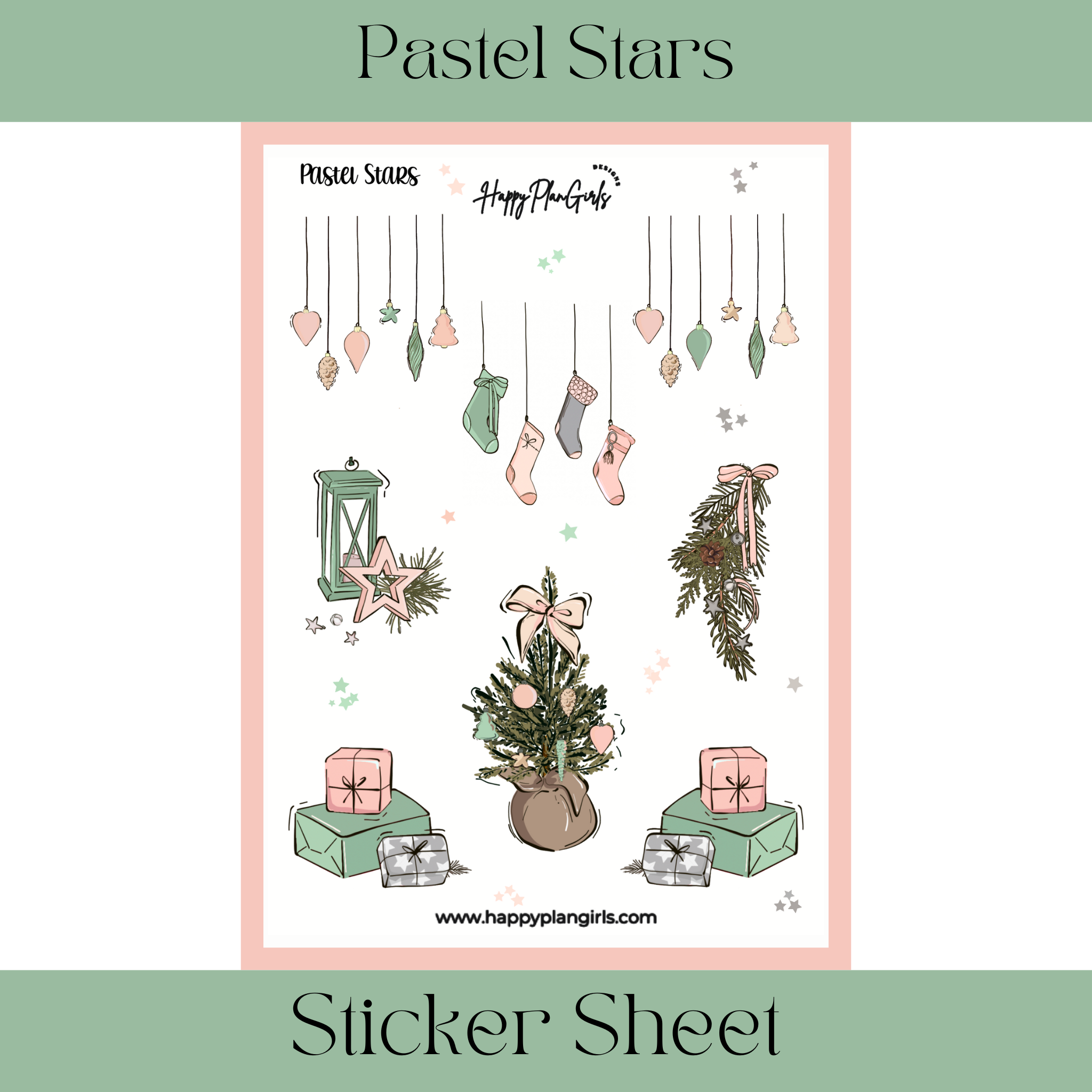 Pastel Stars Sticker Sheet