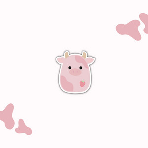 Pink Cow Squishmallow Sticker