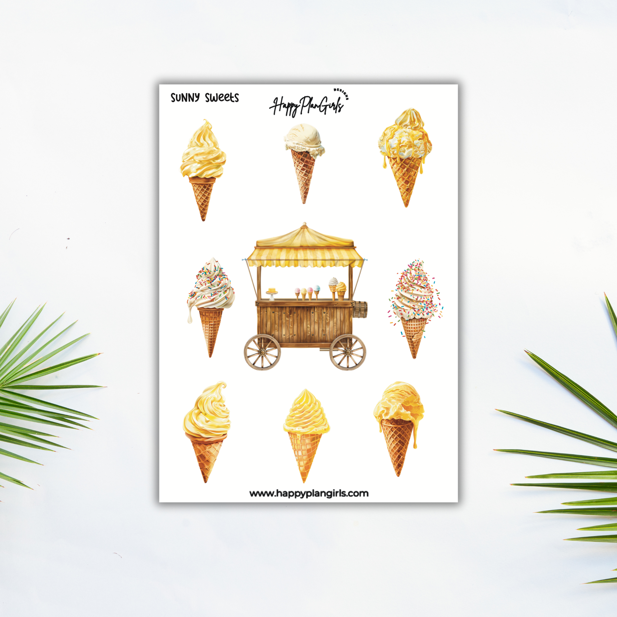 Summer Planner Sticker Sheet Sunny Treats