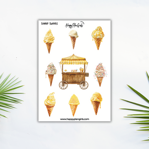 Summer Planner Sticker Sheet Sunny Treats