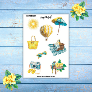 Summer Planner Sticker Sheet "To The Beach"