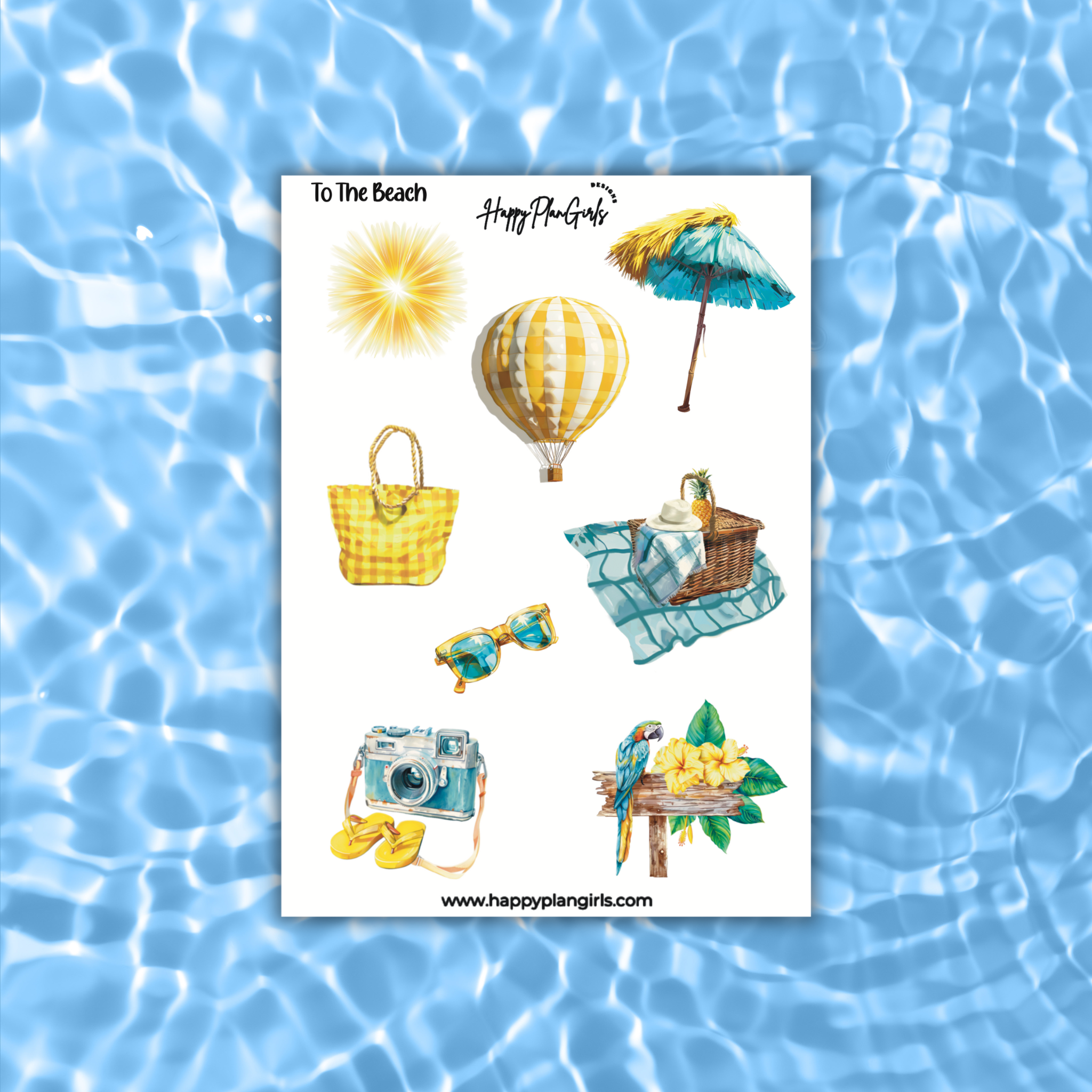 Summer Planner Sticker Sheet "To The Beach"