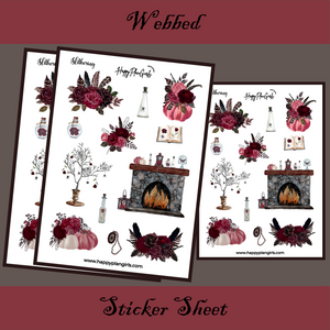 Halloween Sticker Sheet "Webbed"