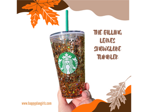 Falling Leaves Starbucks Snow-Globe Tumbler