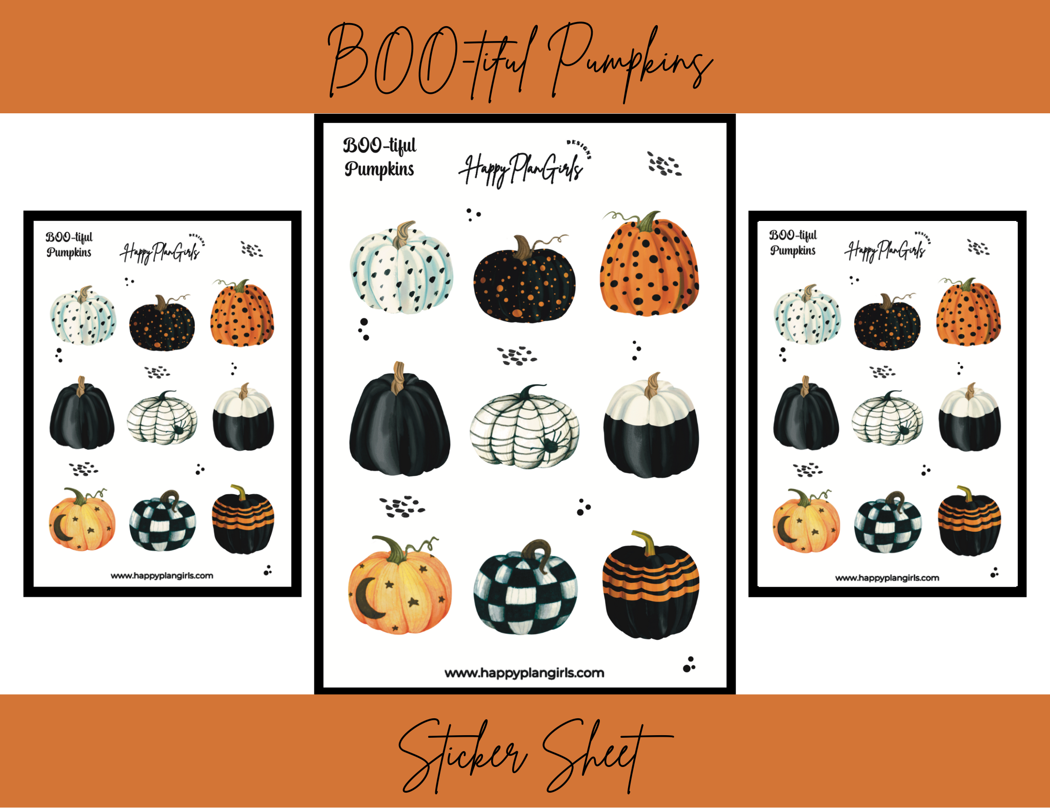 BOO-tiful Pumpkins Sticker Sheet
