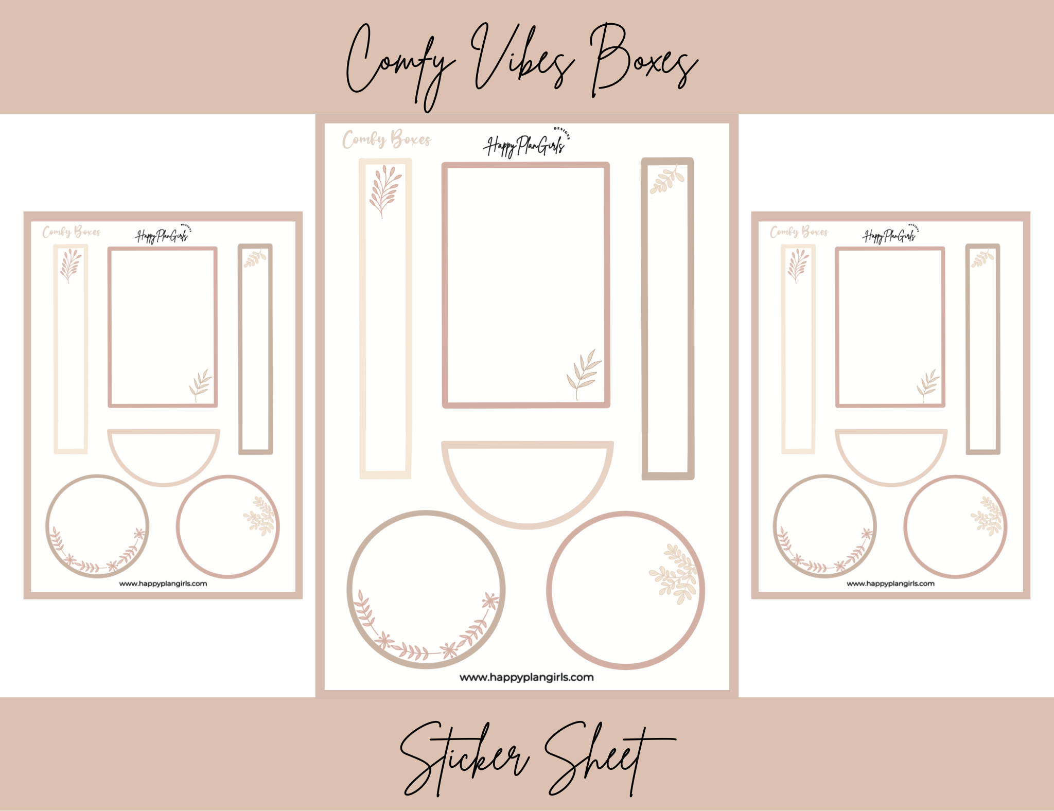 Comfy Vibes Boxes Sticker Sheet