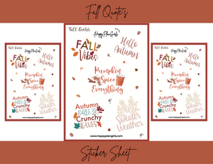 Fall Quote's Sticker Sheet