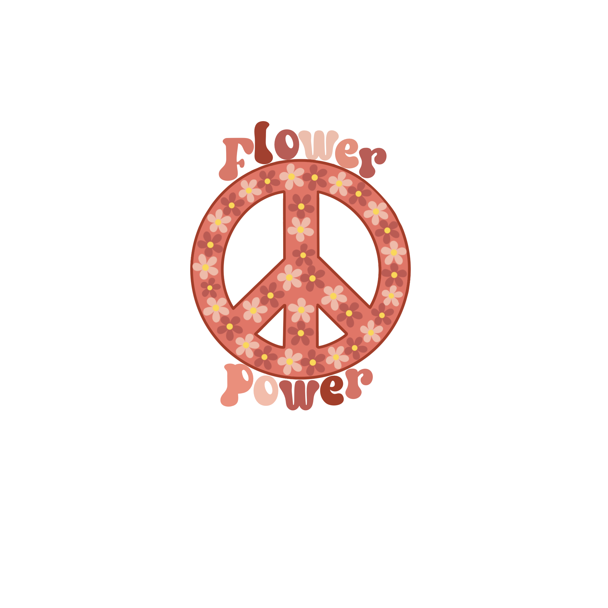 Flower Power Peace Vinyl Sticker