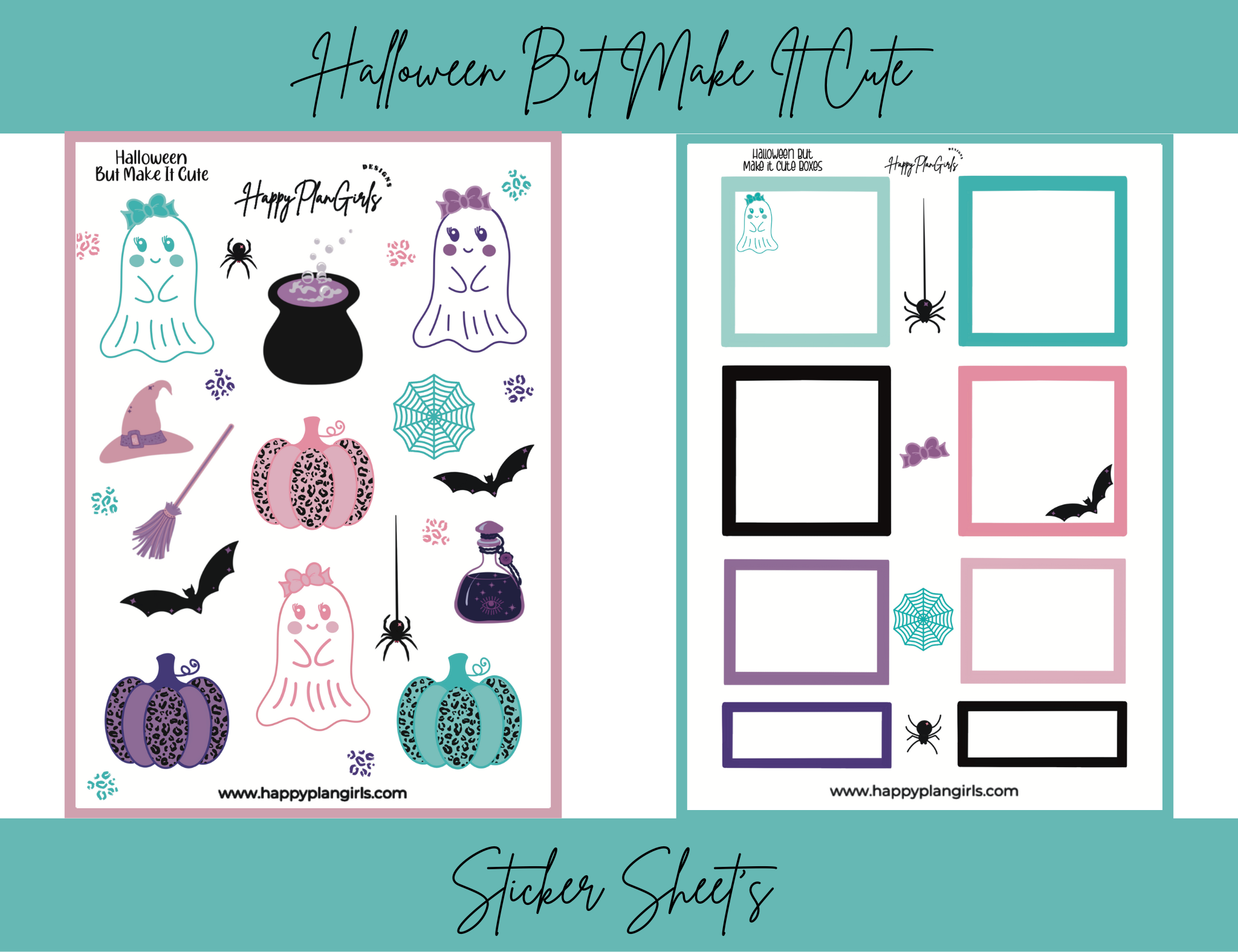 Halloween But Make It Cute Sticker Sheet Bundle