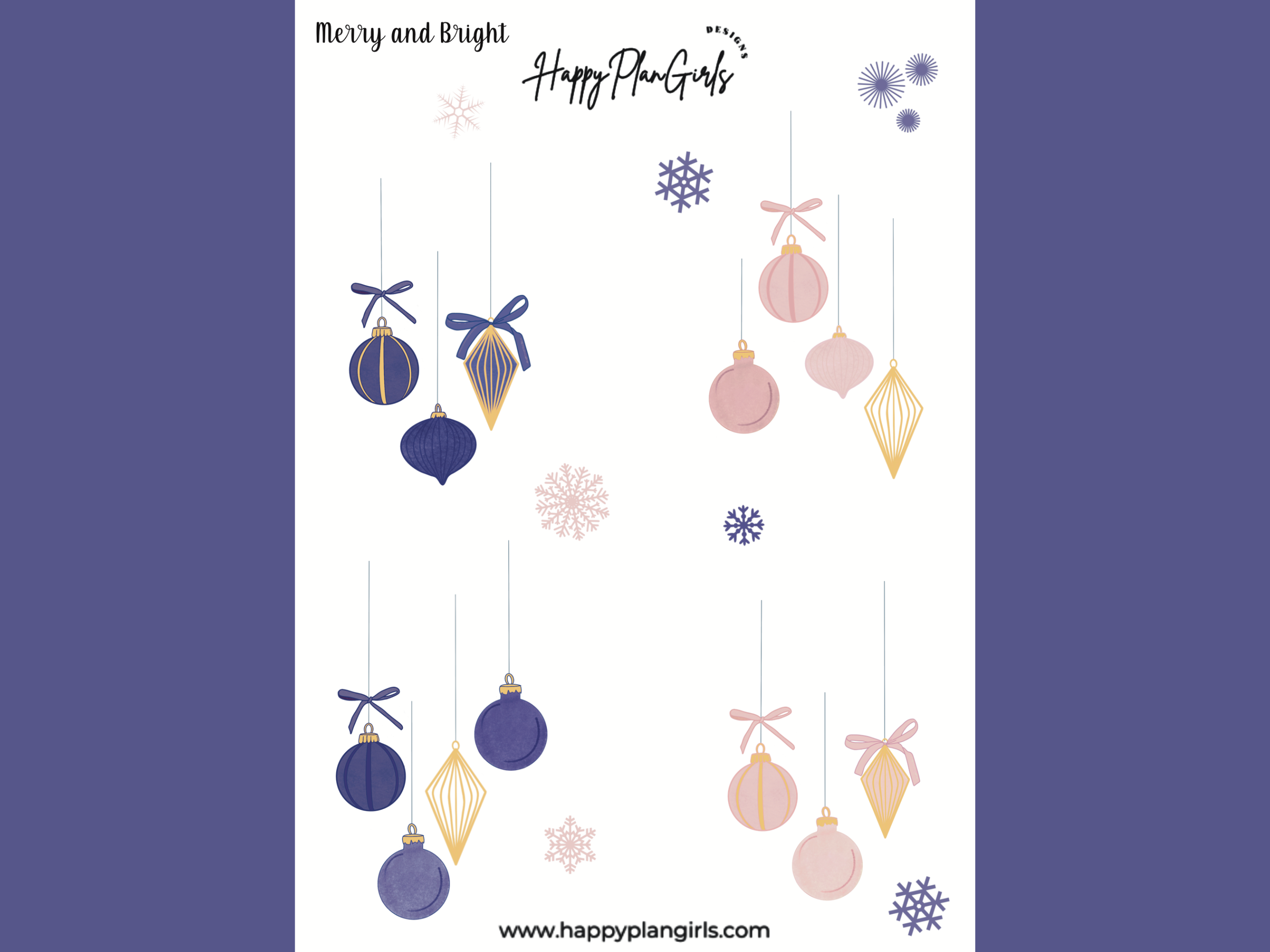 Merry and Bright Sticker Sheet