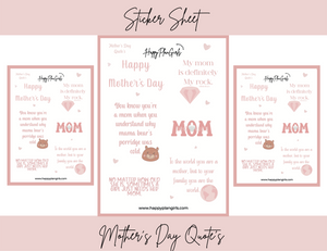 Mother's Day Quote's Sticker Sheet