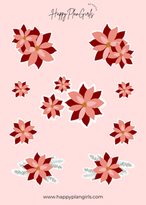 Winter Poinsettia's Sticker Sheet