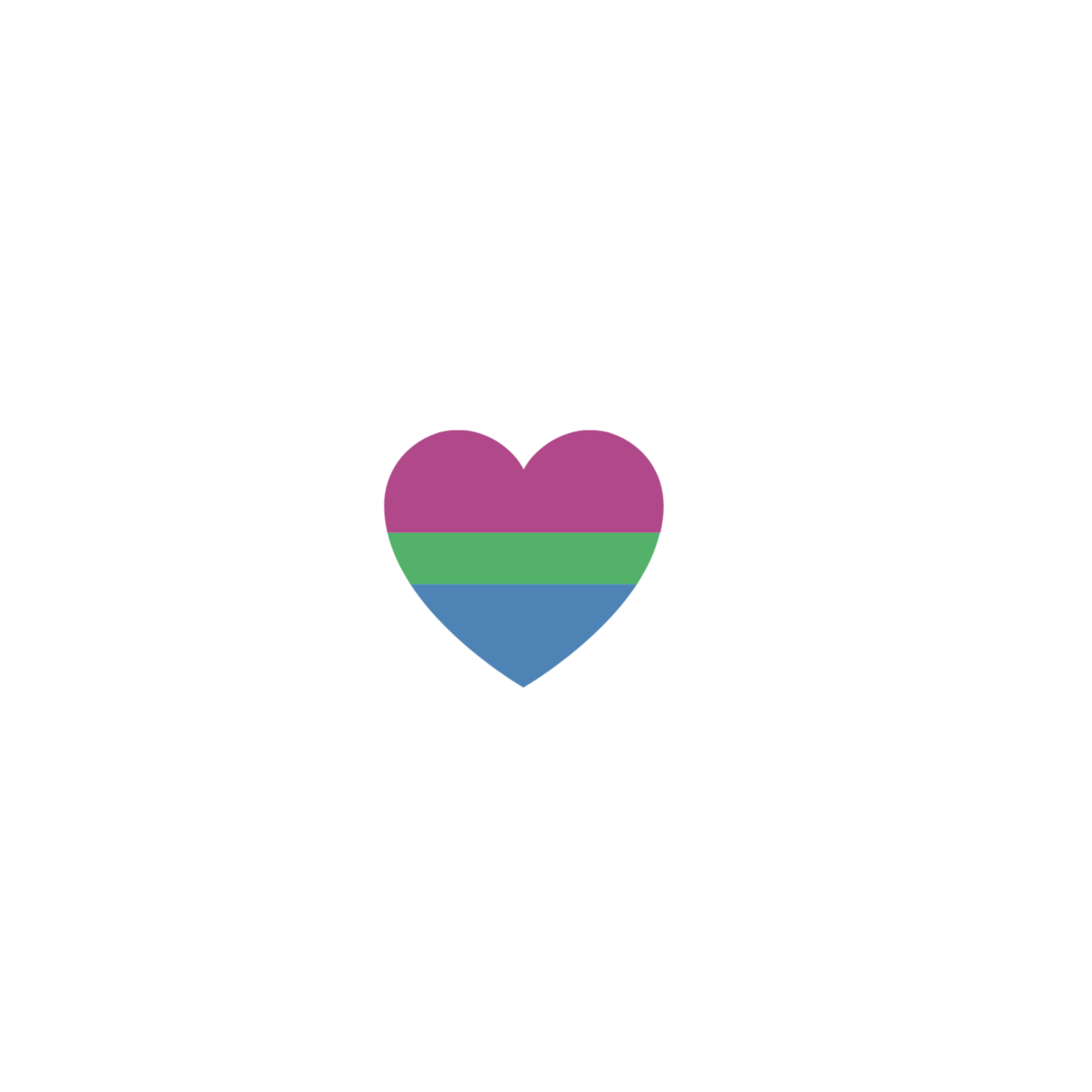 Polysexual Heart Sticker