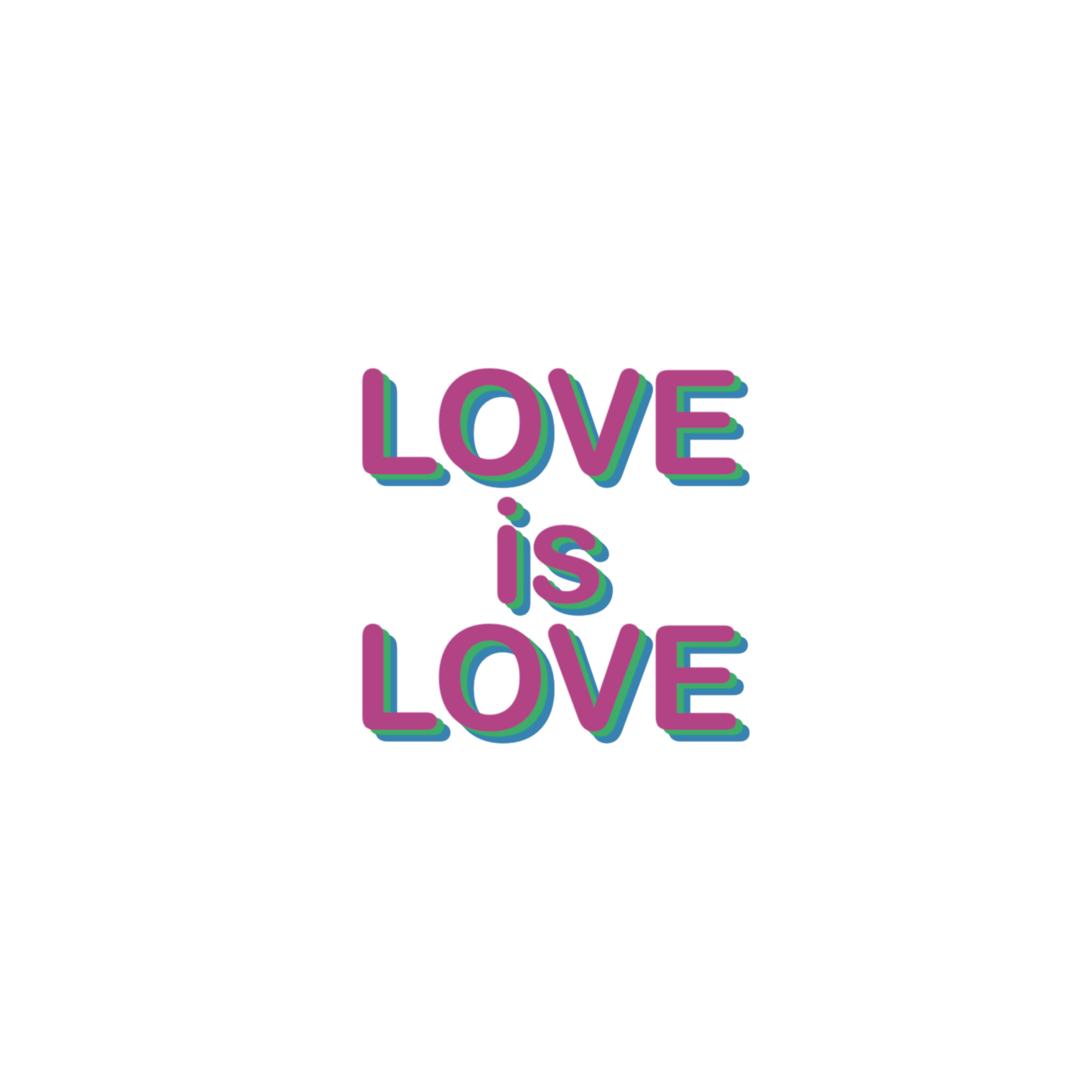 Polysexual LOVE IS LOVE Sticker