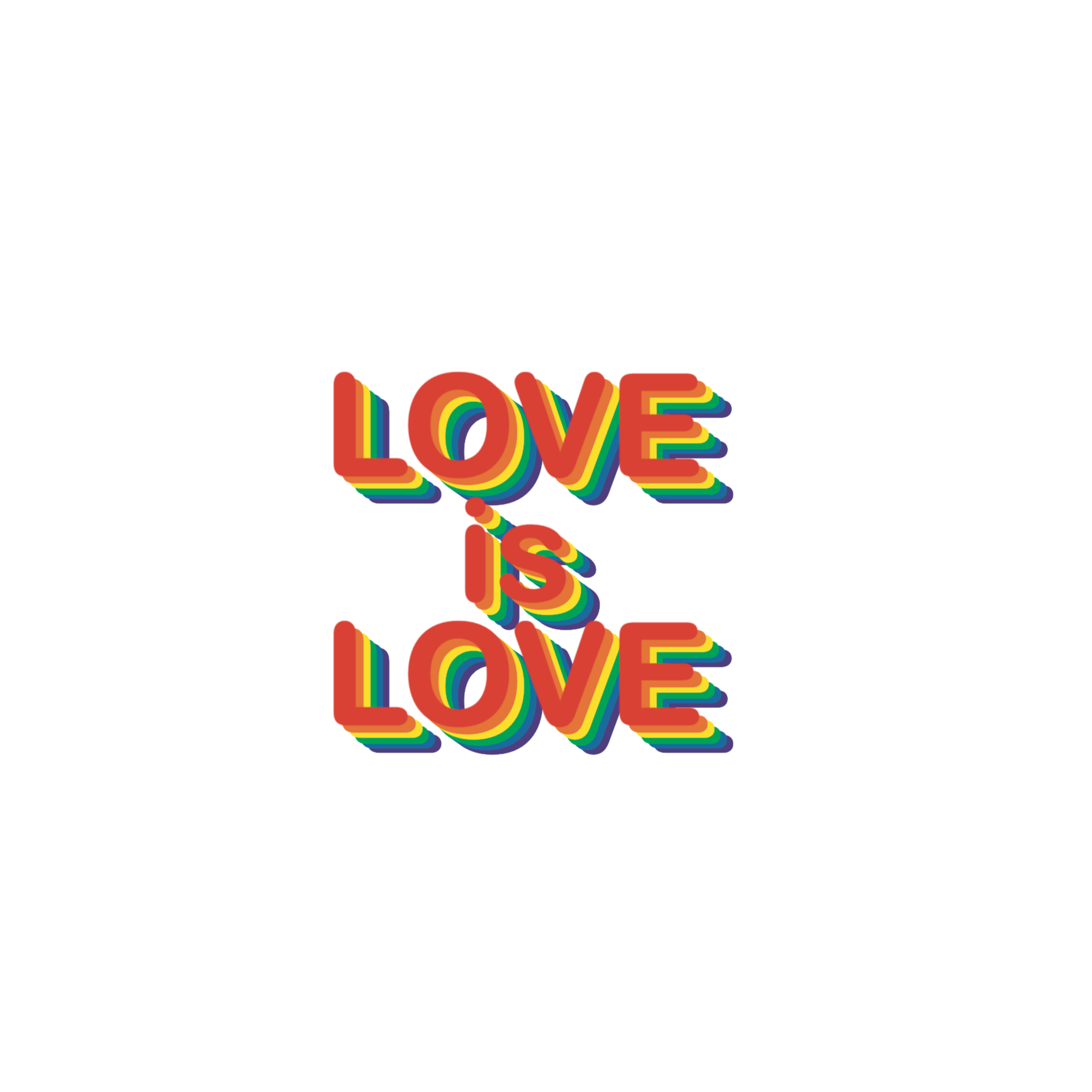 Rainbow LOVE IS LOVE Sticker