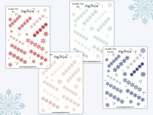 SnowFlake Chain Sticker Sheet Bundle