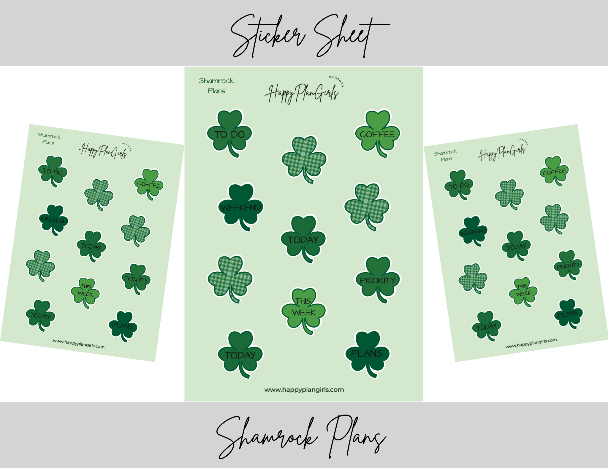 Shamrock Plans Sticker Sheet