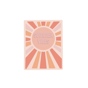 Summer Vibes Sun Vinyl Sticker